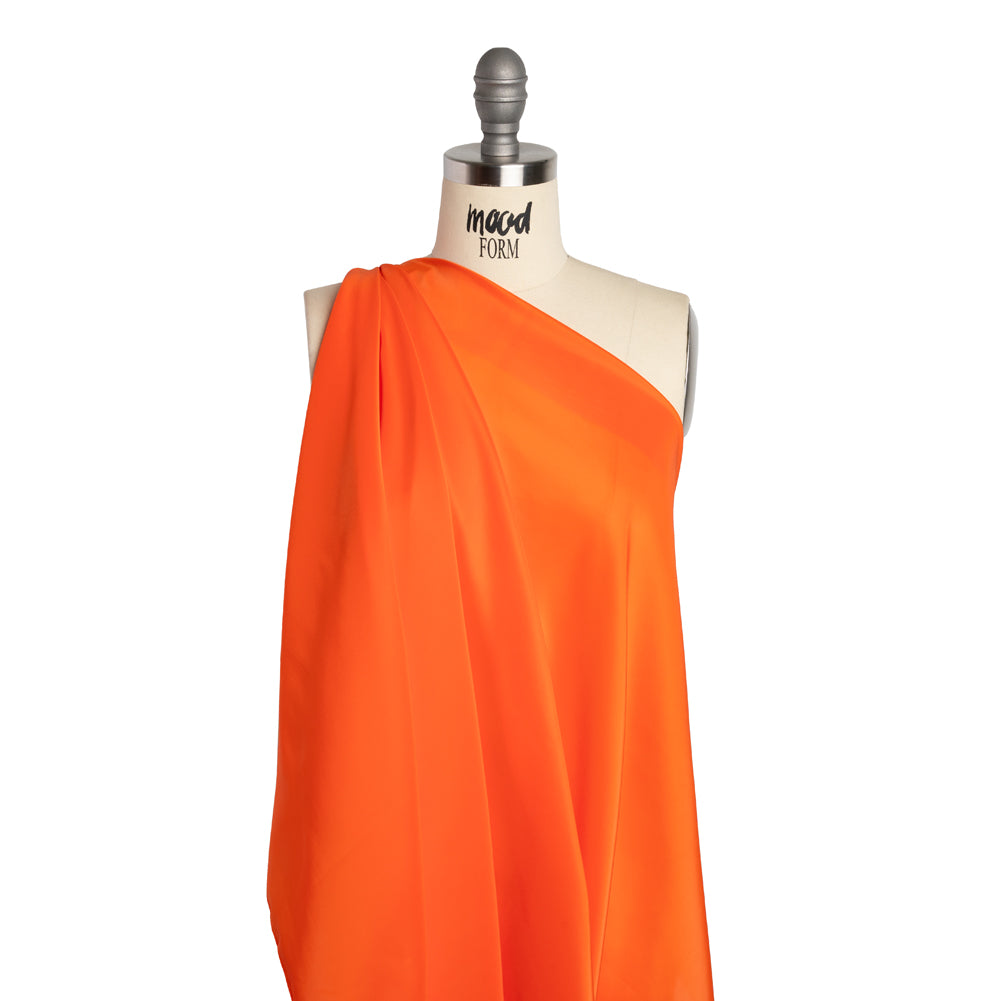 Stretch Polyester Twill Lining - Orange - Josephine Collection Stretch Polyester Twill Lining - Orange - Josephine Collection