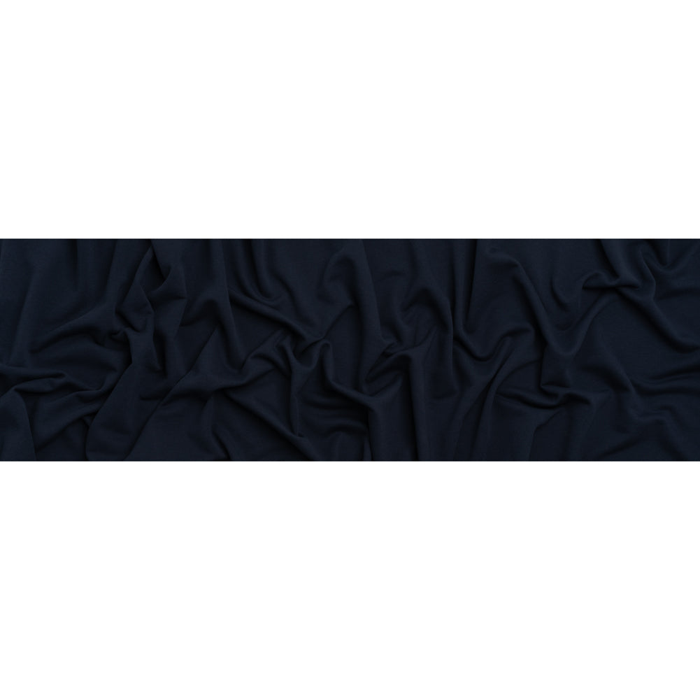Cotton and Recycled Polyester French Terry - Navy Blue - Deadstock Cotton and Recycled Polyester French Terry - Navy Blue - Deadstock