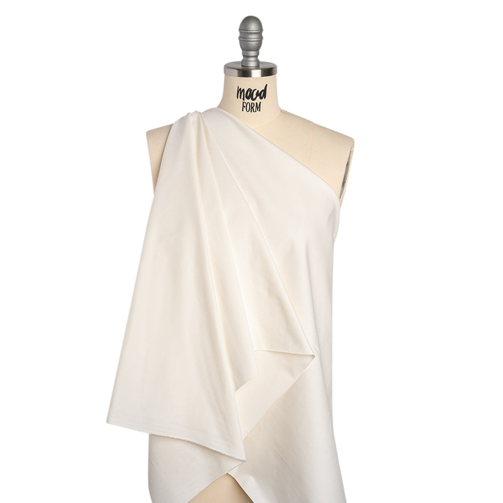 Stretch Cotton and Tencel Twill - Off White - Deadstock Stretch Cotton and Tencel Twill - Off White - Deadstock