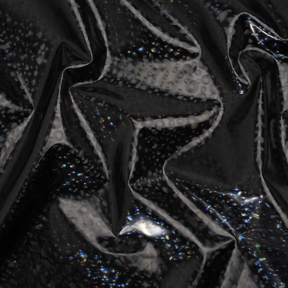 3D Holographic Vinyl - Black Bubble Dots - Lynn Collection 3D Holographic Vinyl - Black Bubble Dots - Lynn Collection