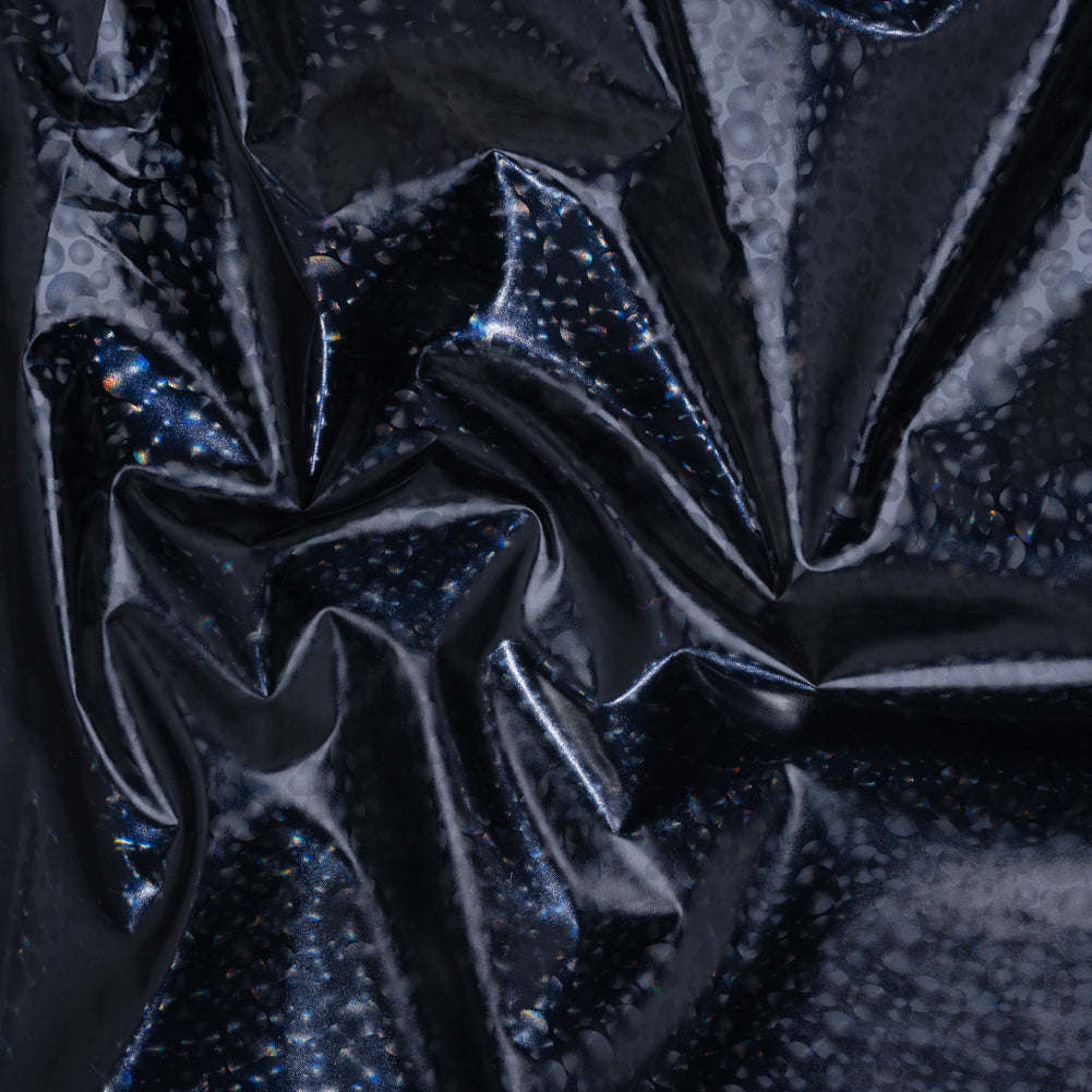 3D Holographic Vinyl - Navy Bubble Dots - Lynn Collection 3D Holographic Vinyl - Navy Bubble Dots - Lynn Collection