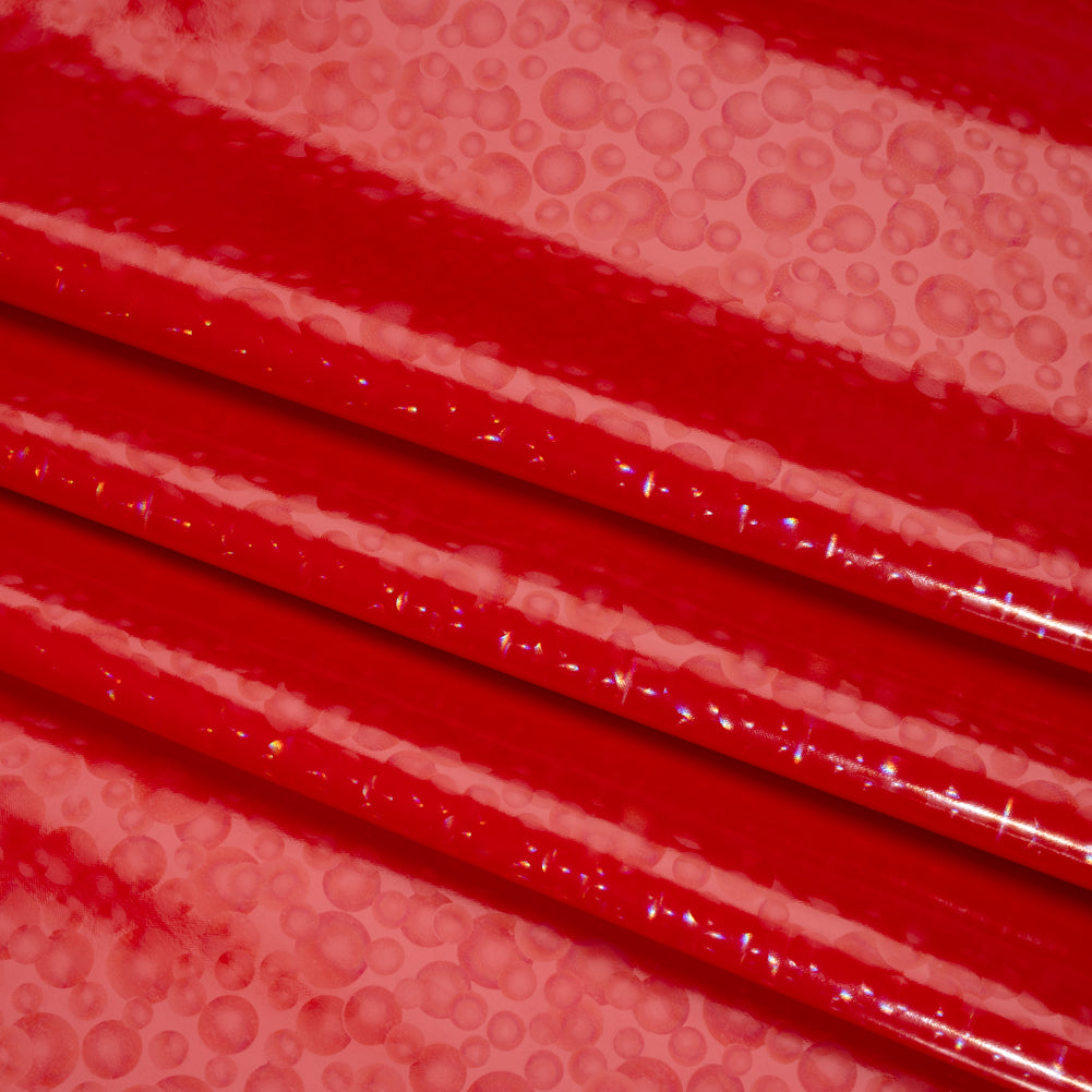 3D Holographic Vinyl - Red Bubble Dots - Lynn Collection 3D Holographic Vinyl - Red Bubble Dots - Lynn Collection