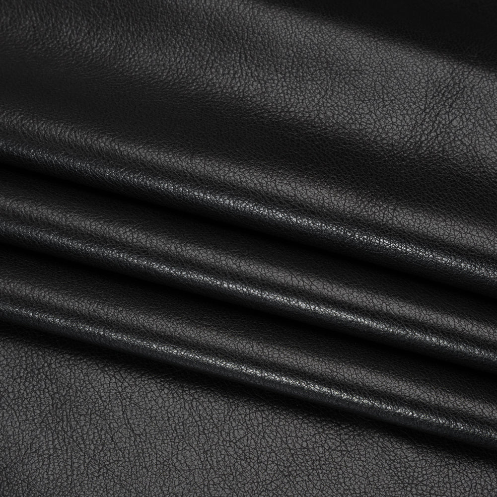 Buttery Faux Leather with Brushed Suede-like Backing - Black - Veronica Collection Buttery Faux Leather with Brushed Suede-like Backing - Black - Veronica Collection