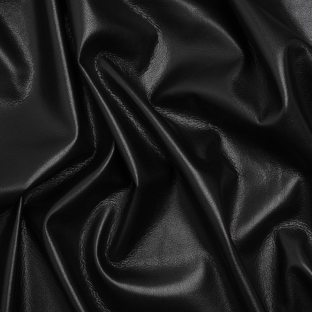 Buttery Faux Leather with Brushed Suede-like Backing - Black - Veronica Collection Buttery Faux Leather with Brushed Suede-like Backing - Black - Veronica Collection