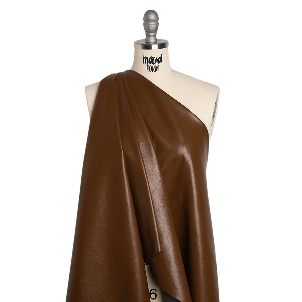 Buttery Faux Leather with Brushed Suede-like Backing - Brown - Veronica Collection Buttery Faux Leather with Brushed Suede-like Backing - Brown - Veronica Collection