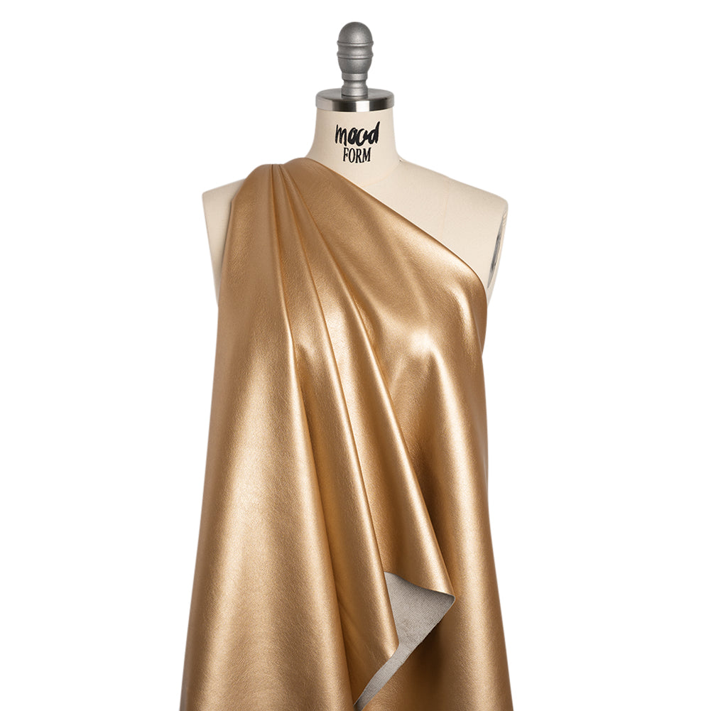 Buttery Faux Leather with Brushed Suede-like Backing - Gold - Veronica Collection Buttery Faux Leather with Brushed Suede-like Backing - Gold - Veronica Collection
