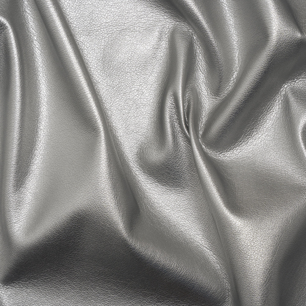Buttery Faux Leather with Brushed Suede-like Backing - Silver - Veronica Collection Buttery Faux Leather with Brushed Suede-like Backing - Silver - Veronica Collection