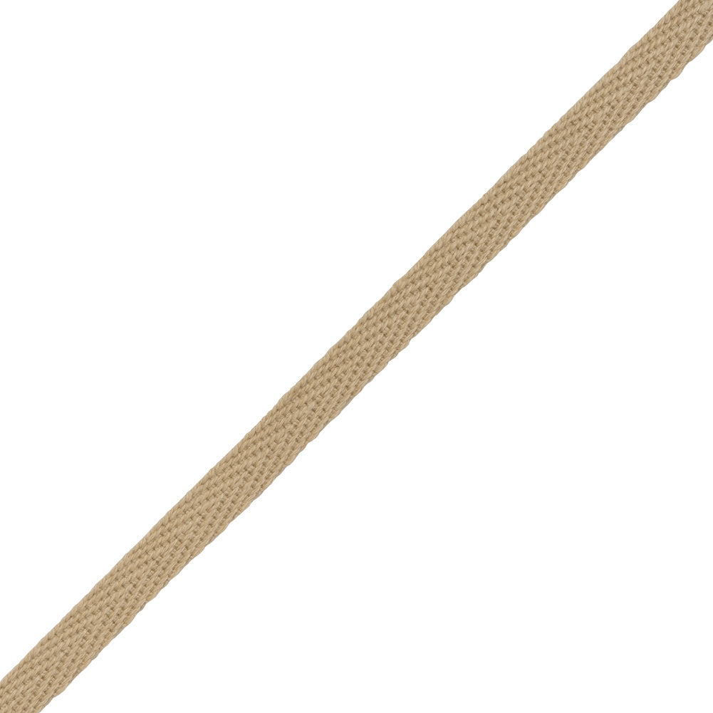 Cotton Twill Tape - 0.25" - Light Beige - Folded Cotton Twill Tape - 0.25" - Light Beige - Folded