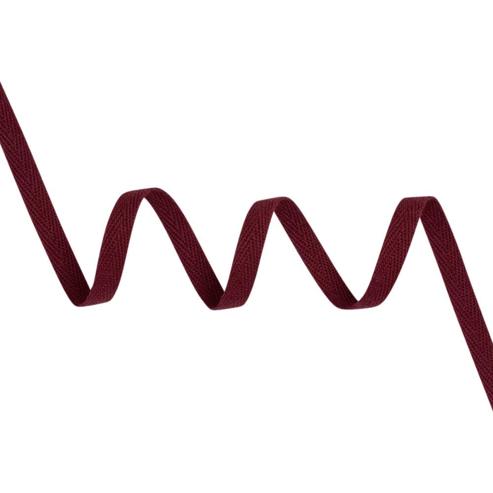Cotton Twill Tape - 0.375" - Burgundy Cotton Twill Tape - 0.375" - Burgundy