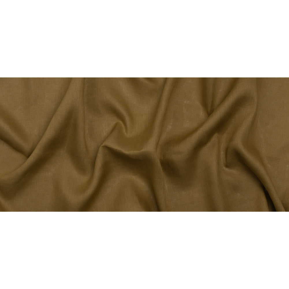 Medium Weight Linen Woven - Khaki - Designer Deadstock Medium Weight Linen Woven - Khaki - Designer Deadstock