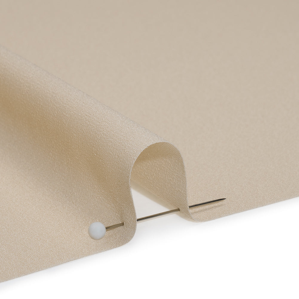 Polyester Double Georgette - Beige - Deadstock - Detail Polyester Double Georgette - Beige - Deadstock - Detail