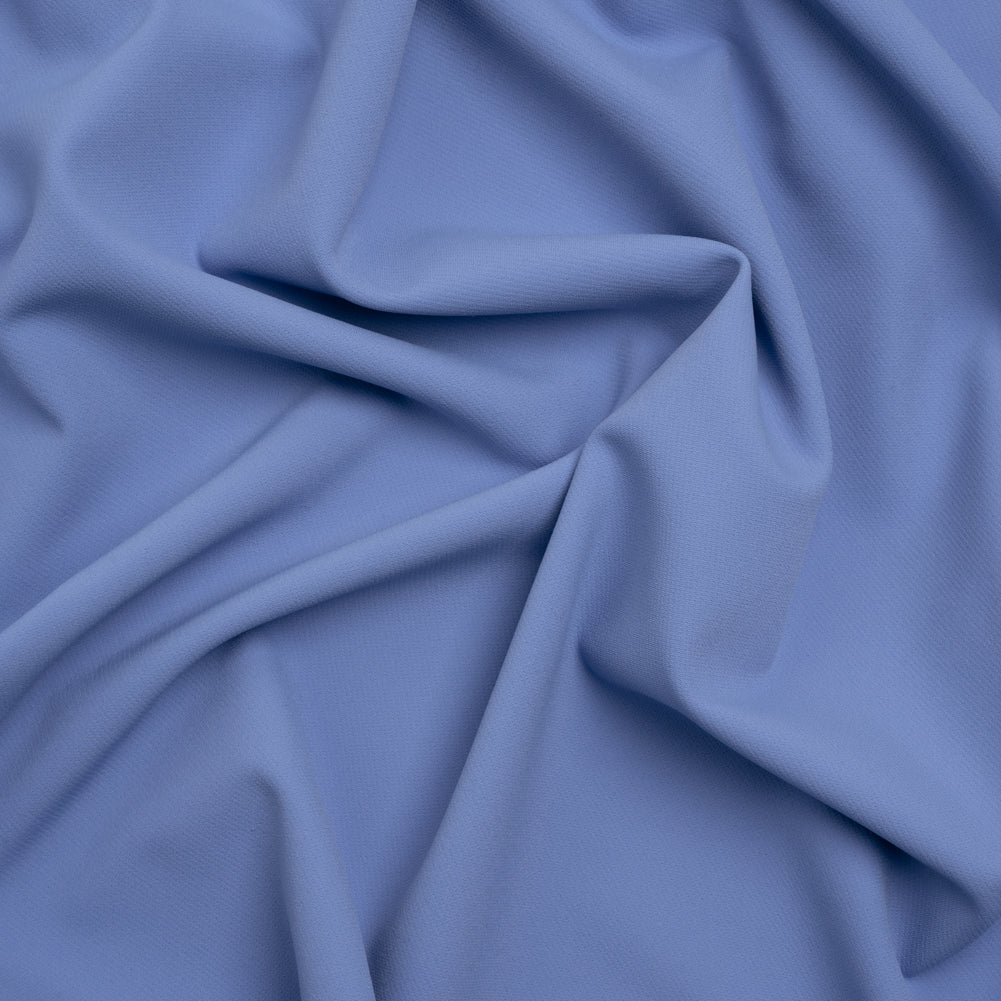 Stretch Creped Polyester Twill - Periwinkle - Deadstock Stretch Creped Polyester Twill - Periwinkle - Deadstock