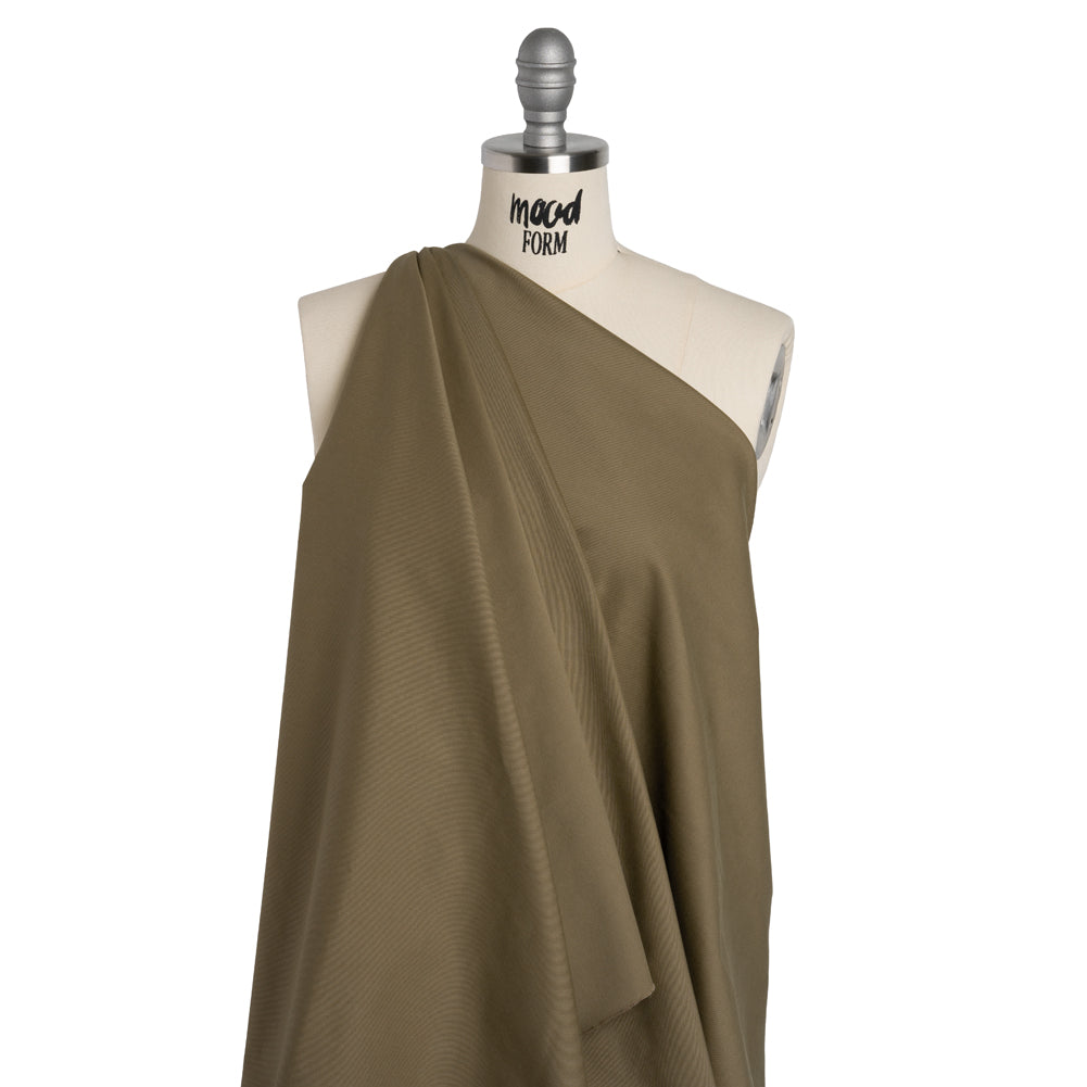Carbon Brushed Stretch Khaki Twill - Taupe - Averill Collection Carbon Brushed Stretch Khaki Twill - Taupe - Averill Collection