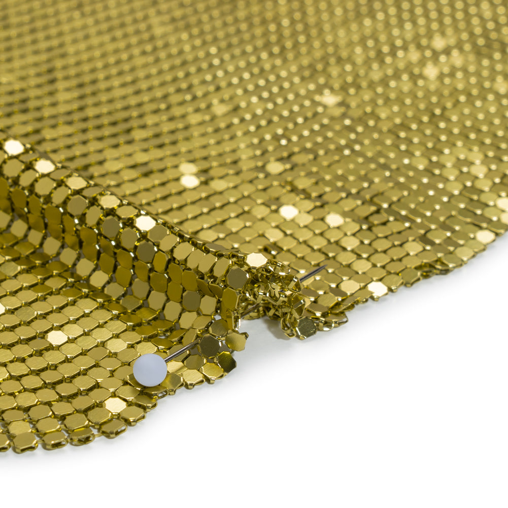 Aluminum Chainmail Fabric Panel, 3mm Tubular - Lime Green - Joan Collection Aluminum Chainmail Fabric Panel, 3mm Tubular - Lime Green - Joan Collection