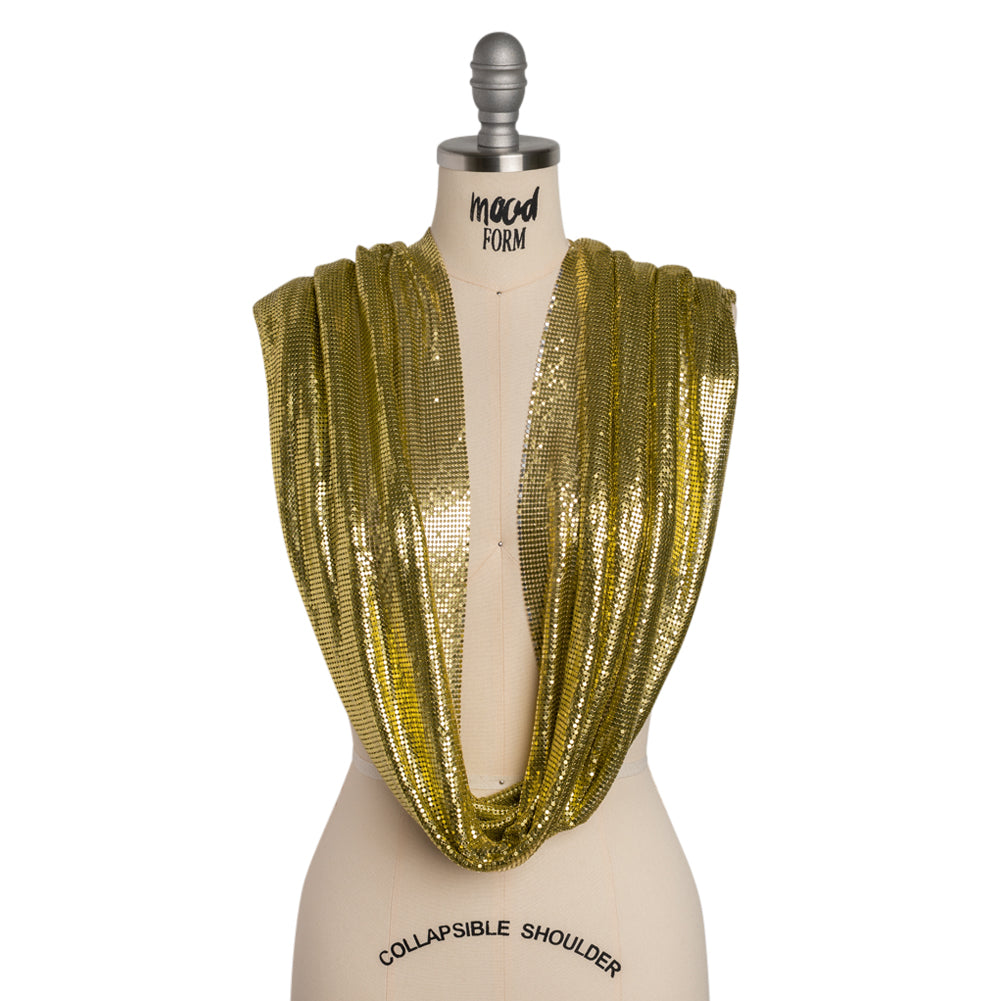 Aluminum Chainmail Fabric Panel, 3mm Tubular - Lime Green - Joan Collection Aluminum Chainmail Fabric Panel, 3mm Tubular - Lime Green - Joan Collection