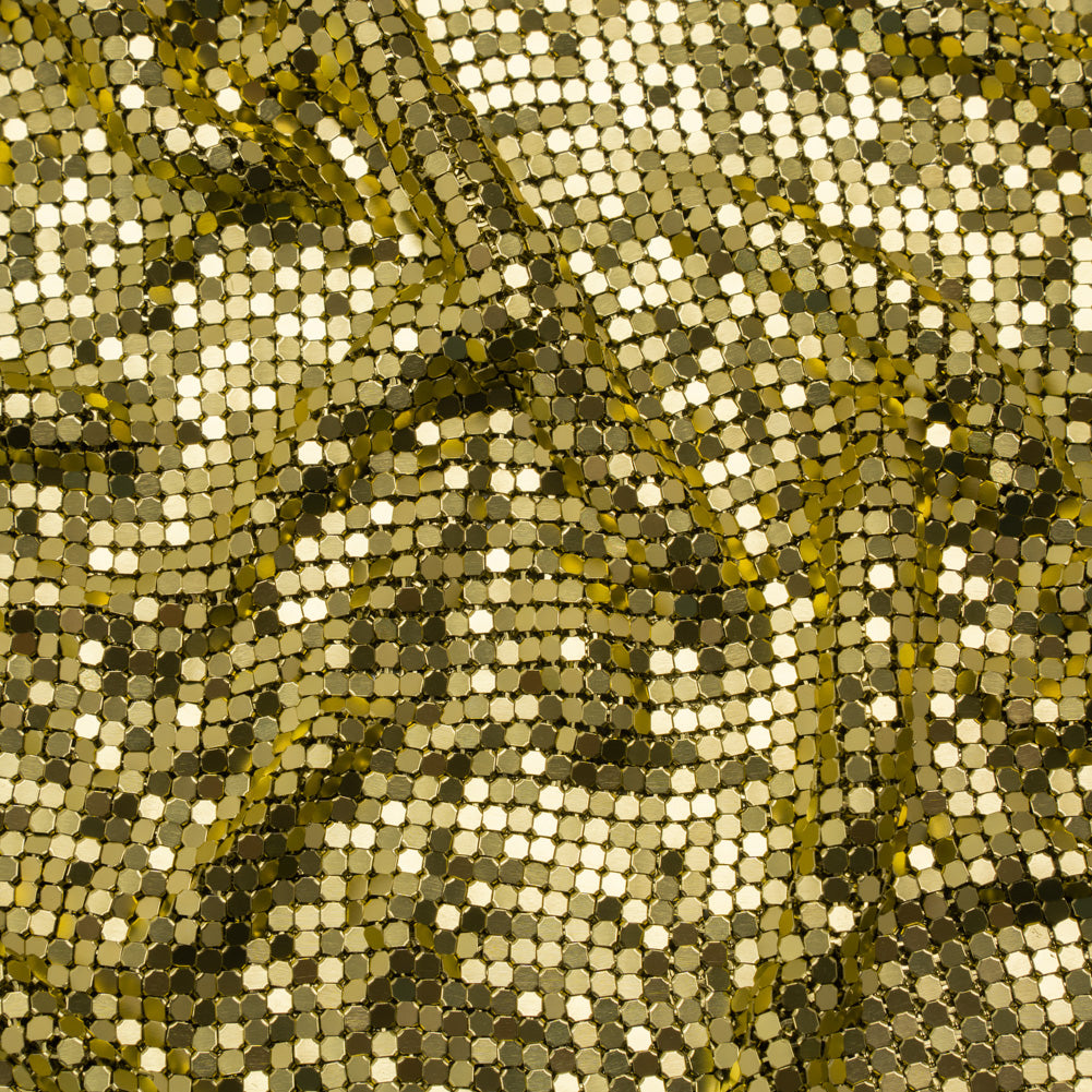 Aluminum Chainmail Fabric Panel, 3mm Tubular - Lime Green - Joan Collection Aluminum Chainmail Fabric Panel, 3mm Tubular - Lime Green - Joan Collection