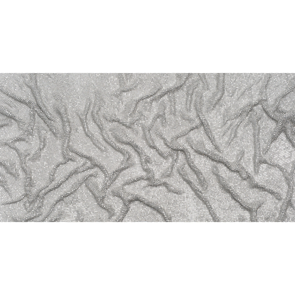 Rhinestone Aluminum Chainmail Fabric Panel, 3mm - Silver and Crystal - Astraia Collection Rhinestone Aluminum Chainmail Fabric Panel, 3mm - Silver and Crystal - Astraia Collection