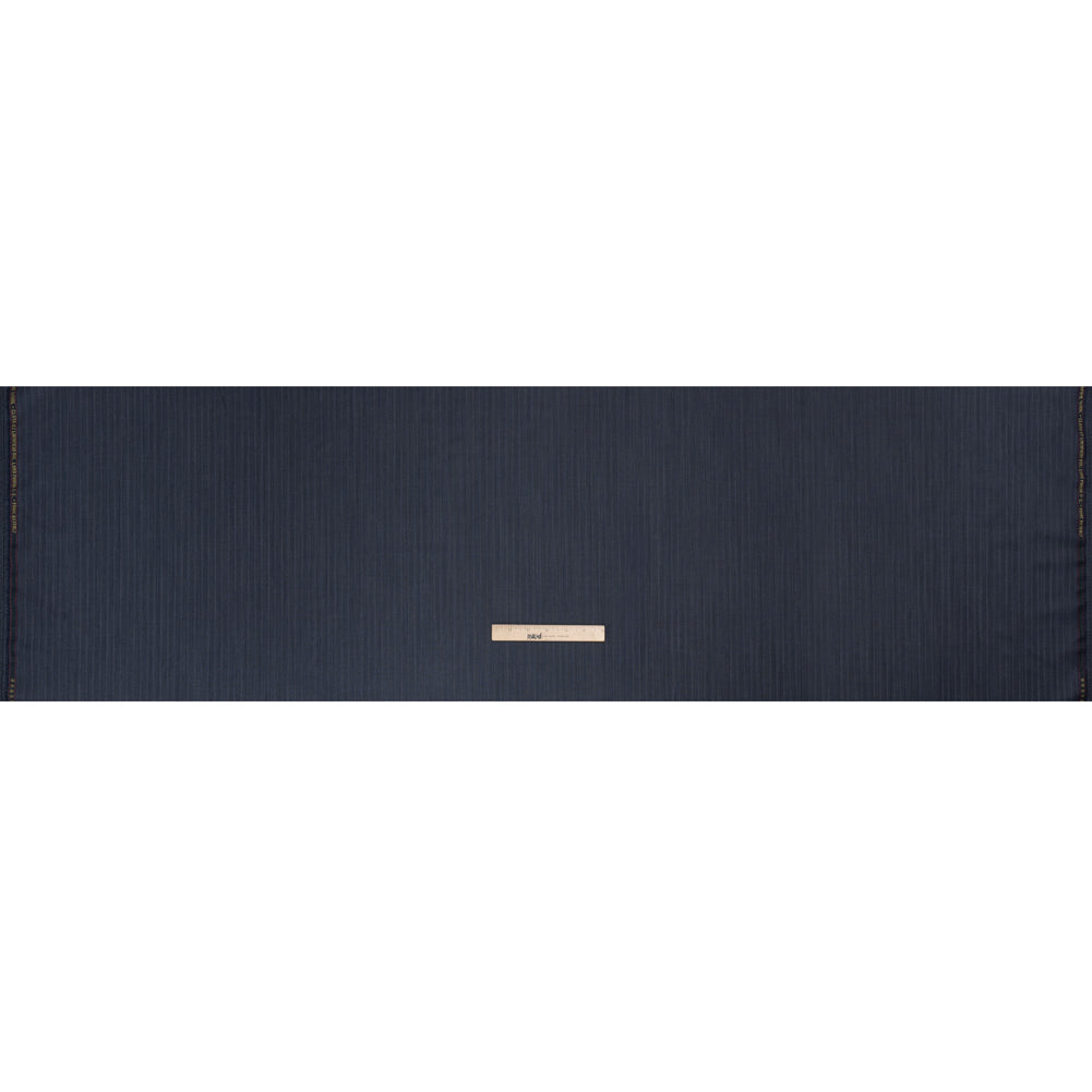 Super 150 Wool Suiting Made in Italy - Blue, Gray and White Shadow Stripes- Deadstock Super 150 Wool Suiting Made in Italy - Blue, Gray and White Shadow Stripes- Deadstock