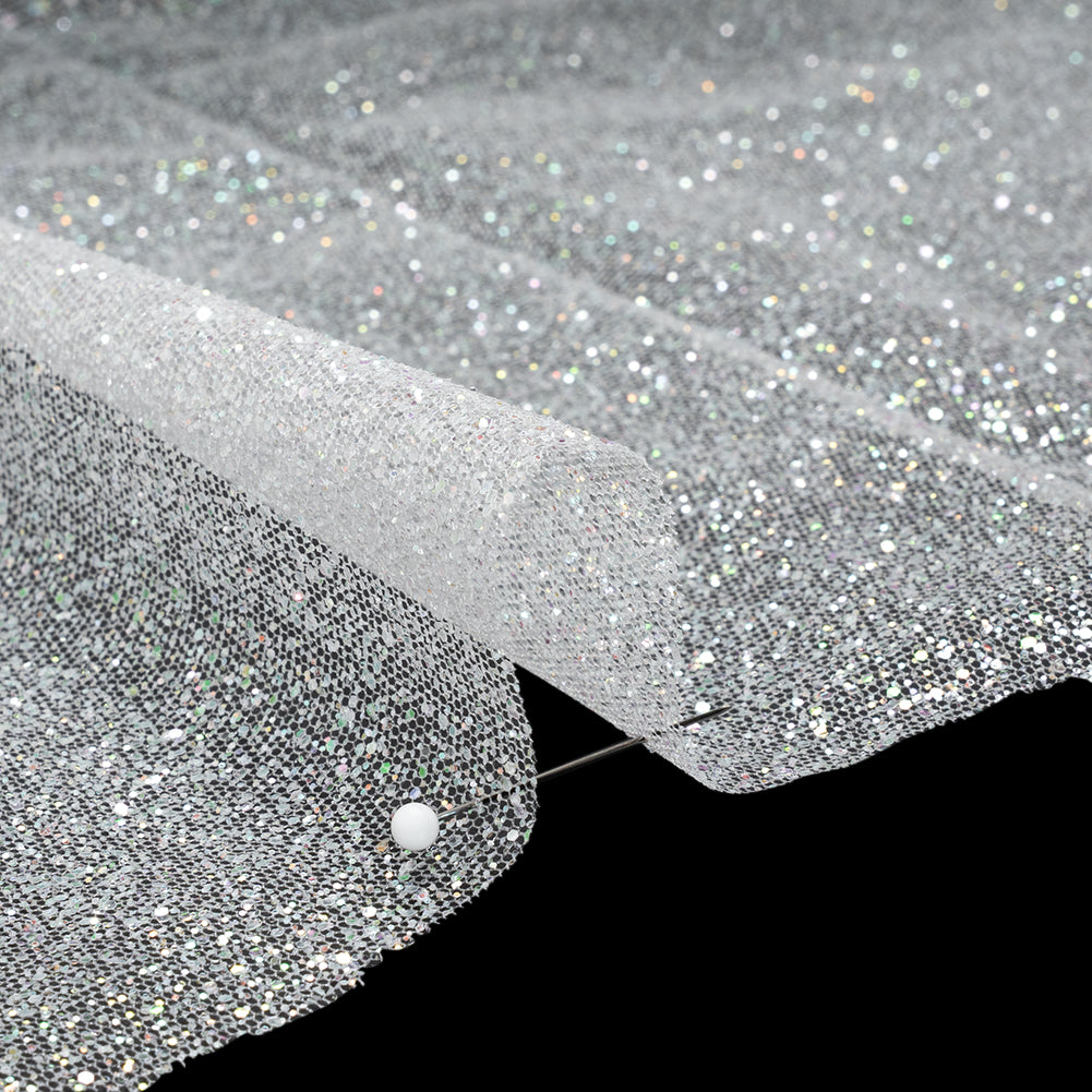 Glitter Tulle 5-yard Bundle - Iridescent on White Glitter Tulle 5-yard Bundle - Iridescent on White