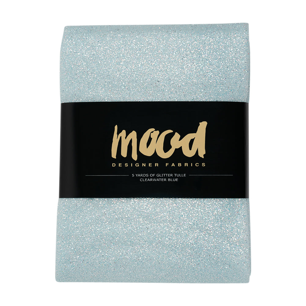 Glitter Tulle 5-yard Bundle - Clearwater Blue - Packaged Glitter Tulle 5-yard Bundle - Clearwater Blue - Packaged