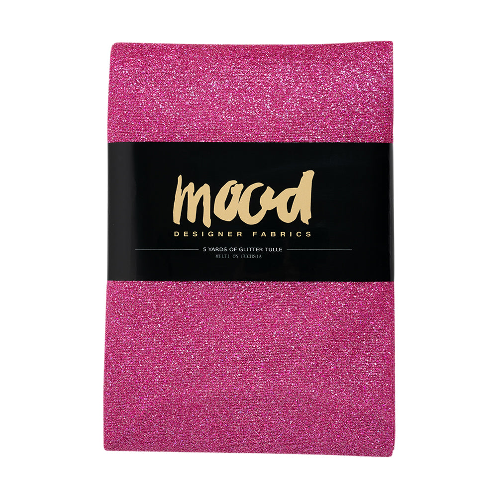 Glitter Tulle 5-yard Bundle - Multi on Fuchsia - Packaged Glitter Tulle 5-yard Bundle - Multi on Fuchsia - Packaged