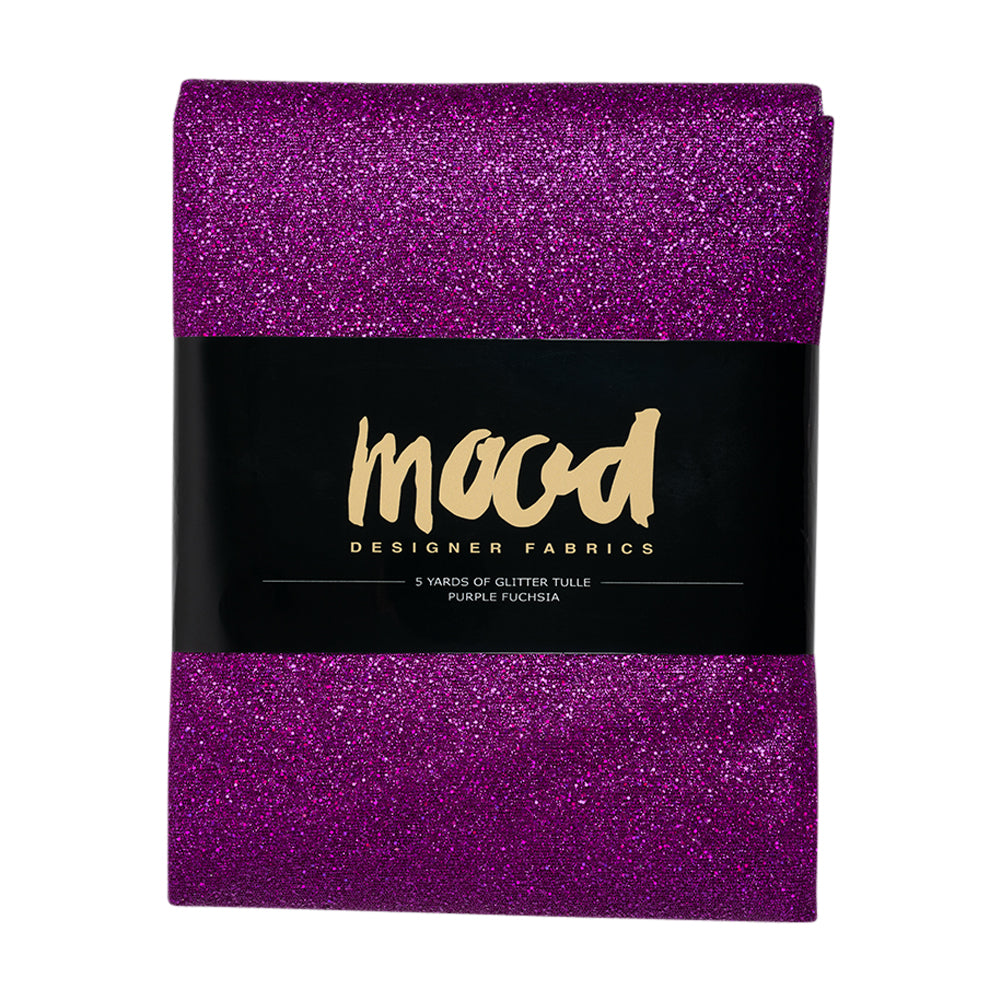 Glitter Tulle 5-yard Bundle - Purple Fuchsia - Packaged Glitter Tulle 5-yard Bundle - Purple Fuchsia - Packaged