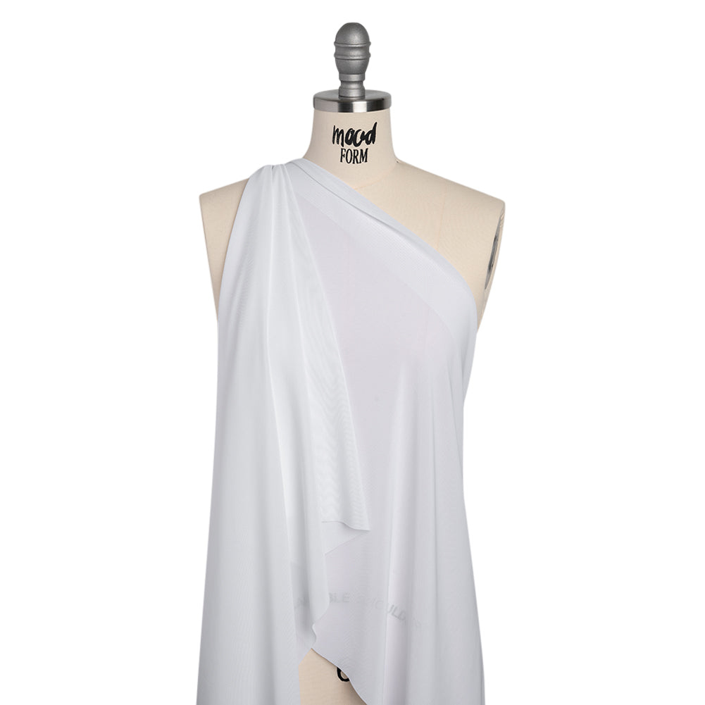 Nylon and Spandex Power Mesh - Snow White Nylon and Spandex Power Mesh - Snow White