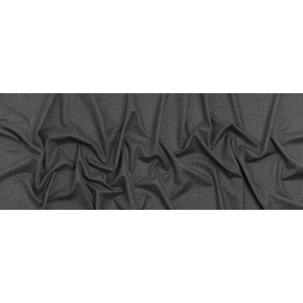 Super 120 Wool Flannel Suiting Made in Italy - Heathered Gray - Deadstock