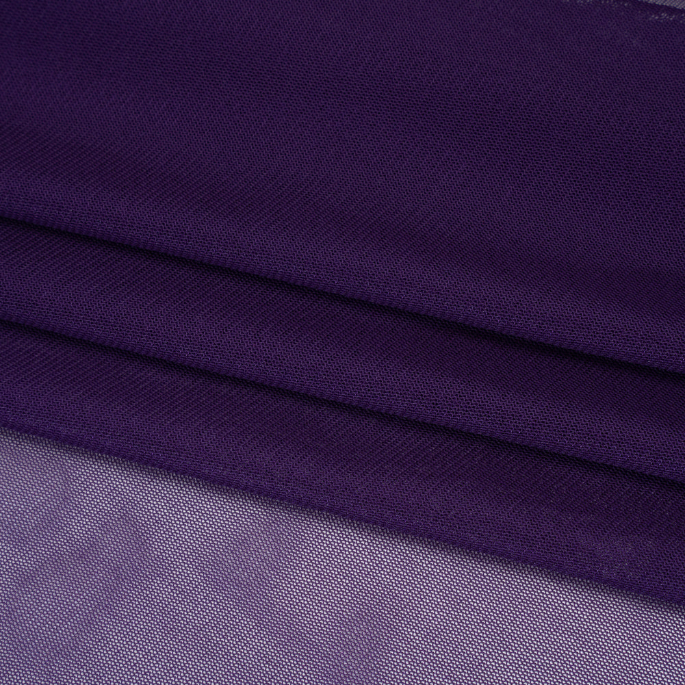 Polyester Stretch Mesh - Aubergine Purple - Designer Deadstock Polyester Stretch Mesh - Aubergine Purple - Designer Deadstock