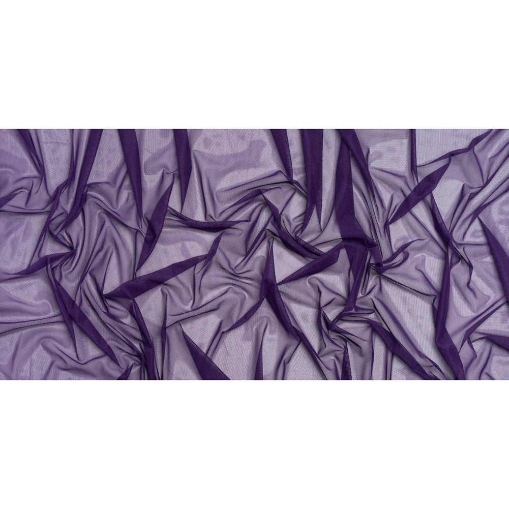 Polyester Stretch Mesh - Aubergine Purple - Designer Deadstock Polyester Stretch Mesh - Aubergine Purple - Designer Deadstock