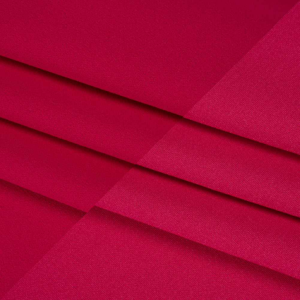Stretch Polyester Crepe Double Knit - Rosebud Pink - Designer Deadstock Folded Stretch Polyester Crepe Double Knit - Rosebud Pink - Designer Deadstock Folded