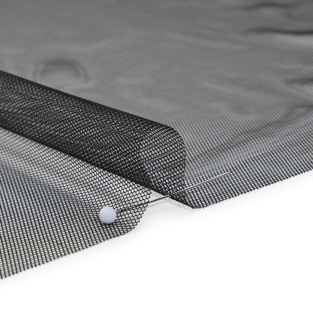 Polyester Tulle - Black - Designer Deadstock Polyester Tulle - Black - Designer Deadstock