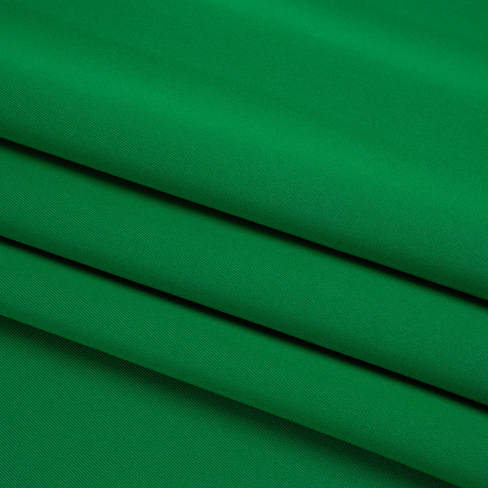 Stretch Polyester Scuba Knit - Rich Green - Designer Deadstock Stretch Polyester Scuba Knit - Rich Green - Designer Deadstock