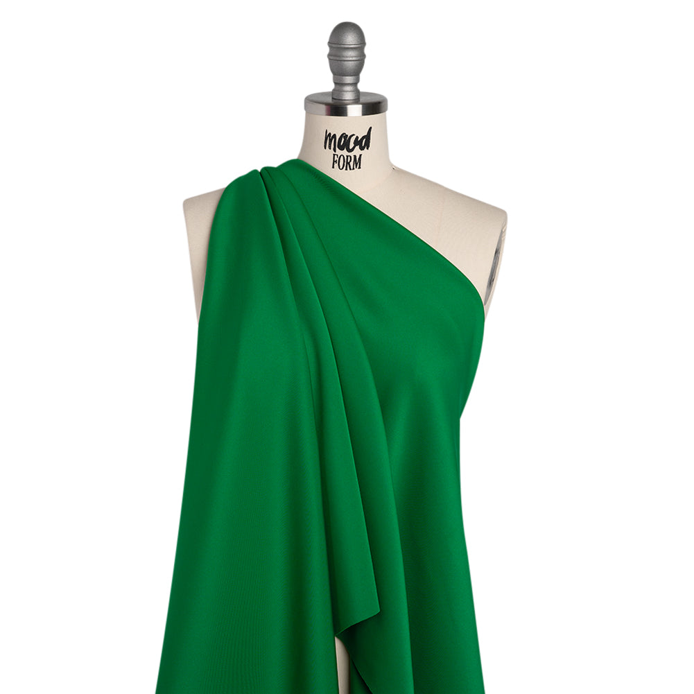 Stretch Polyester Scuba Knit - Rich Green - Designer Deadstock Stretch Polyester Scuba Knit - Rich Green - Designer Deadstock