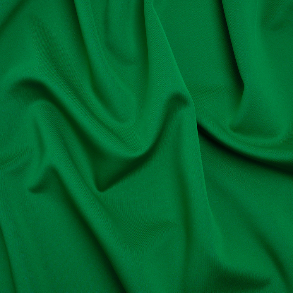 Stretch Polyester Scuba Knit - Rich Green - Designer Deadstock Stretch Polyester Scuba Knit - Rich Green - Designer Deadstock