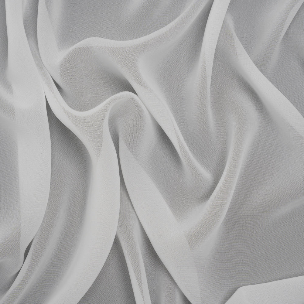 Polyester Chiffon - White - Designer Deadstock Polyester Chiffon - White - Designer Deadstock