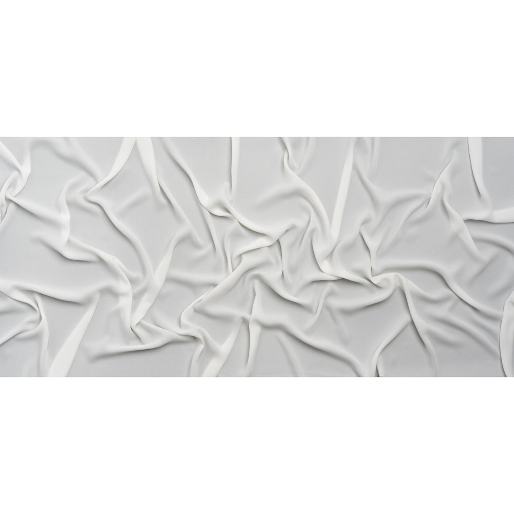 Lightweight Polyester Crepe - Ecru - Designer Deadstock Lightweight Polyester Crepe - Ecru - Designer Deadstock