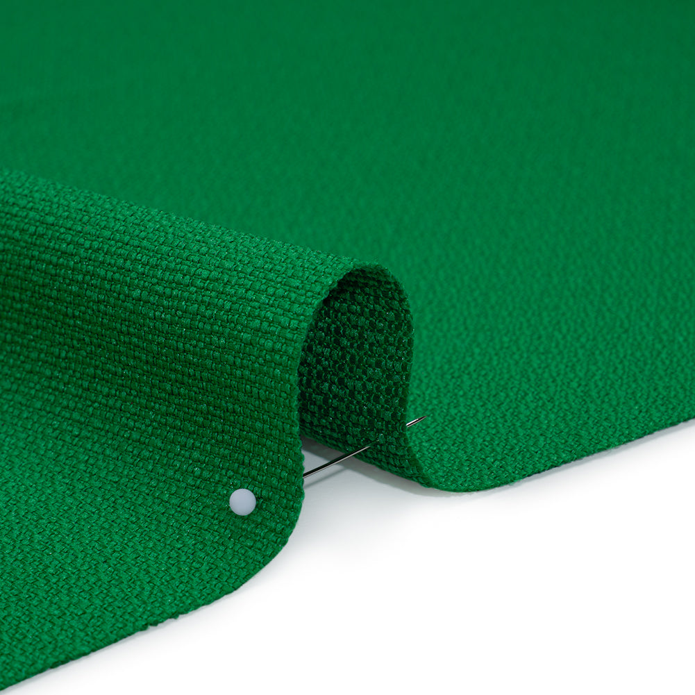 Textured Polyester Woven - Kelly Green - Designer Deadstock Textured Polyester Woven - Kelly Green - Designer Deadstock