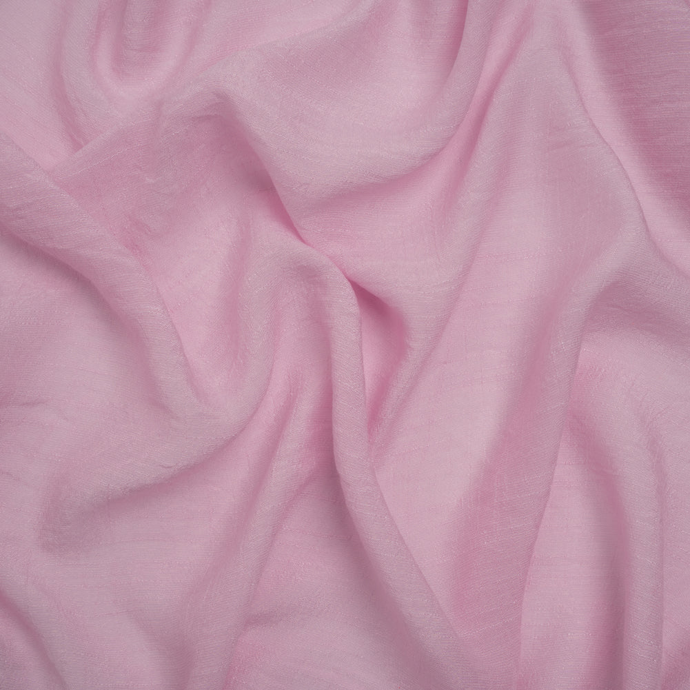 Slubbed Rayon and Polyester Woven - Prima Pink - Designer Deadstock - Drape Slubbed Rayon and Polyester Woven - Prima Pink - Designer Deadstock - Drape
