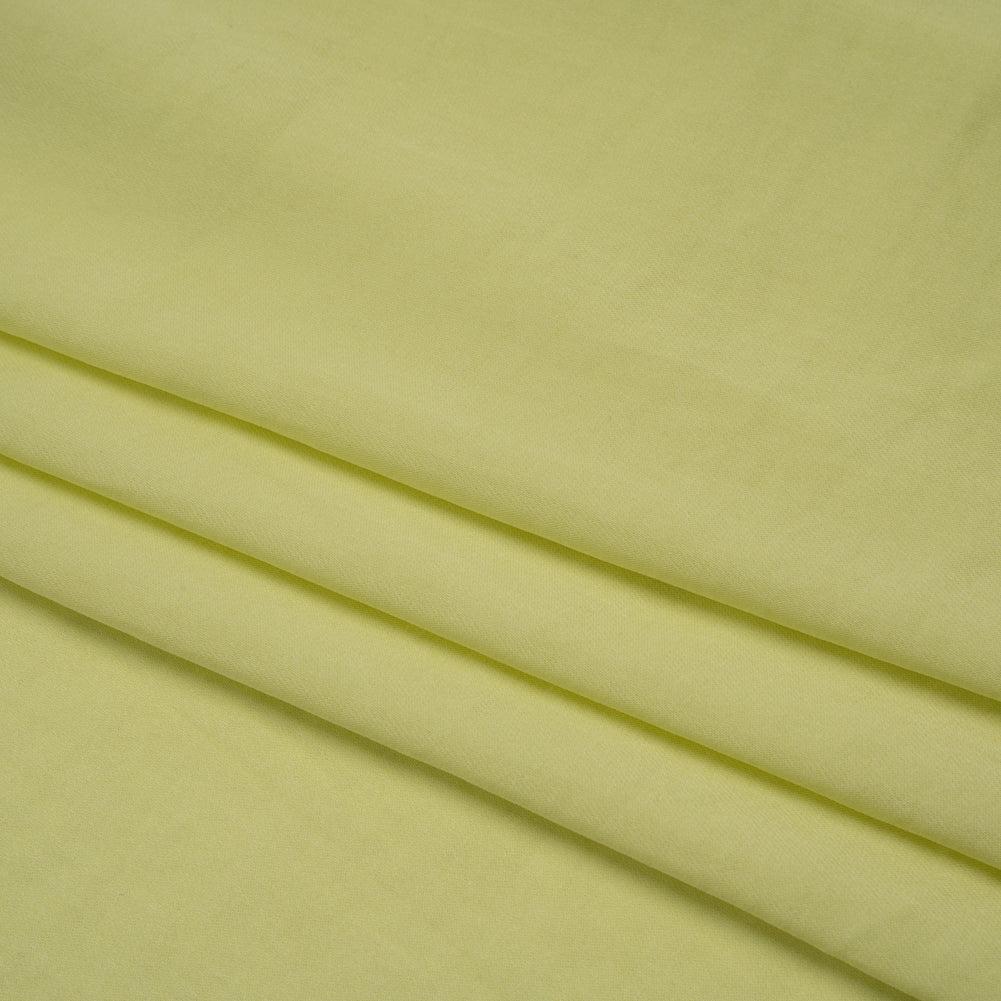 Polyester Charmeuse - Lemon Yellow - Designer Deadstock - Folded Polyester Charmeuse - Lemon Yellow - Designer Deadstock - Folded