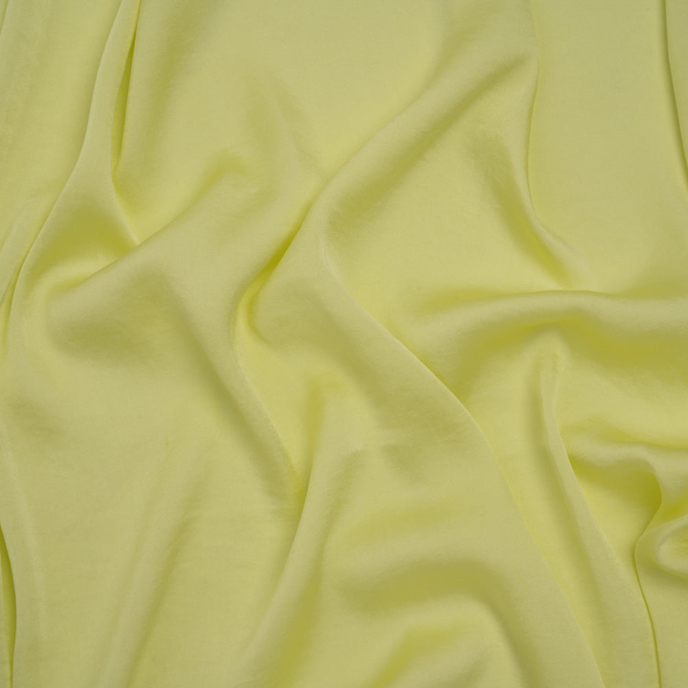 Polyester Charmeuse - Lemon Yellow - Designer Deadstock Polyester Charmeuse - Lemon Yellow - Designer Deadstock