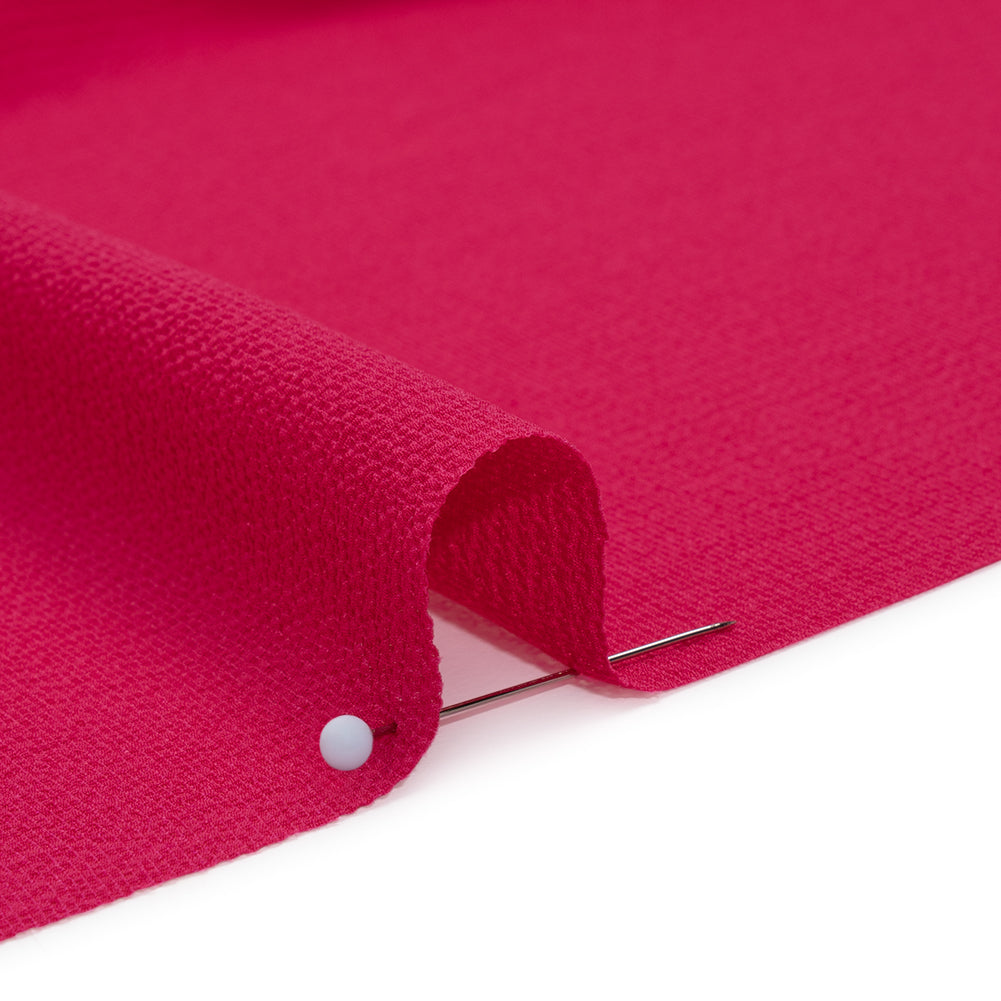 Stretch Polyester Crepe - Hot Pink - Designer Deadstock Stretch Polyester Crepe - Hot Pink - Designer Deadstock