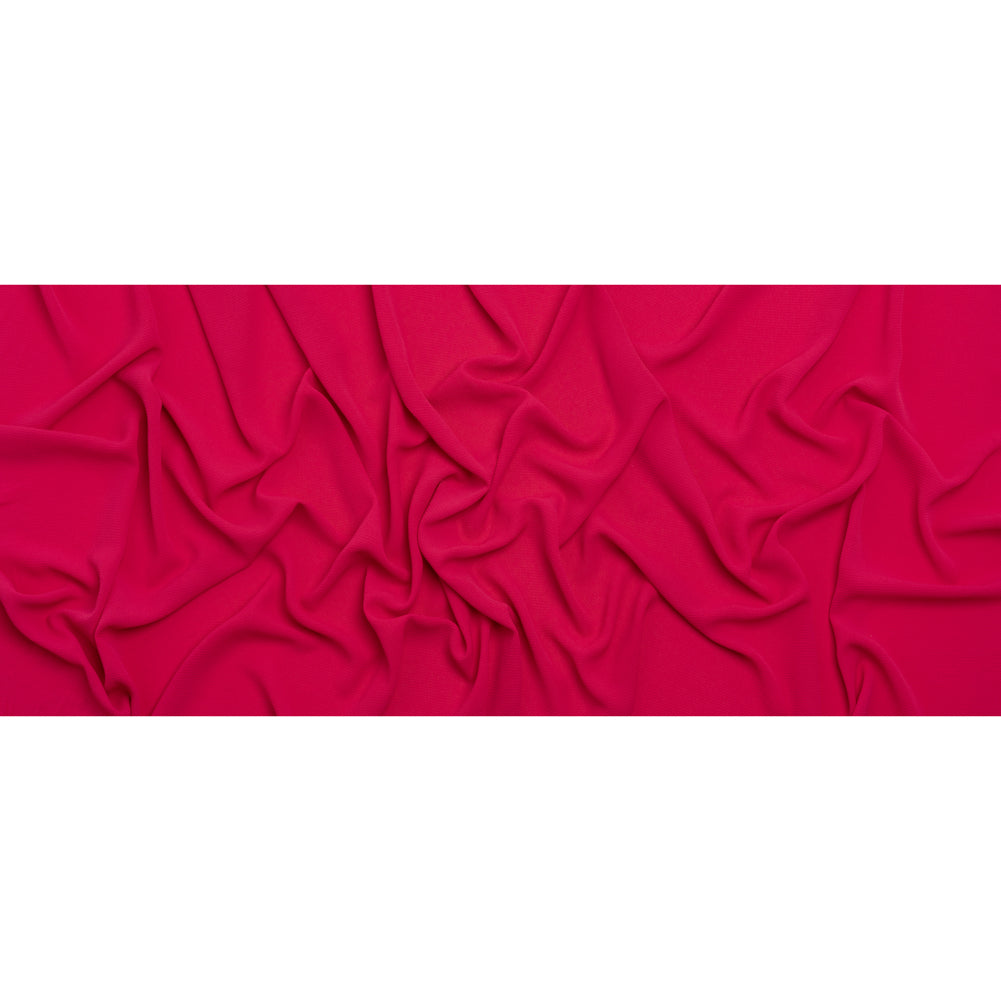 Stretch Polyester Crepe - Hot Pink - Designer Deadstock Stretch Polyester Crepe - Hot Pink - Designer Deadstock