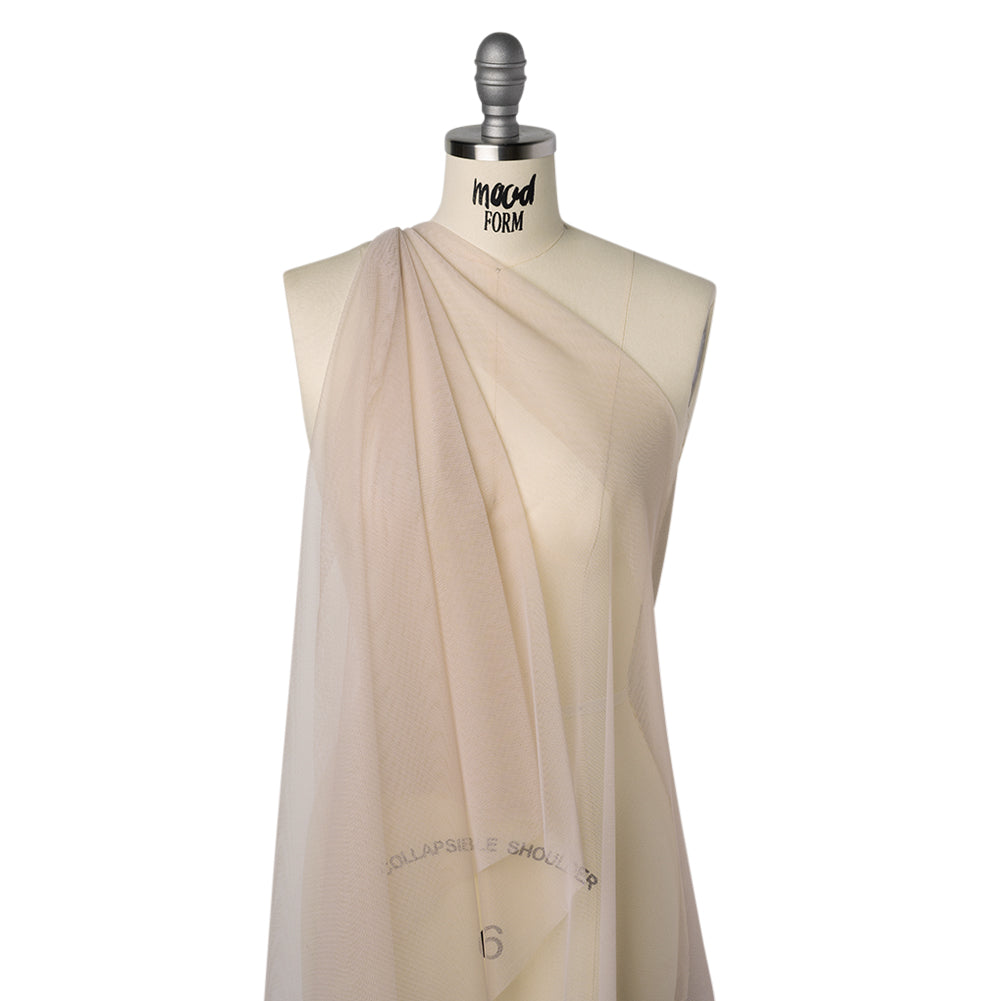 Polyester Mesh - Beige - Designer Deadstock Polyester Mesh - Beige - Designer Deadstock