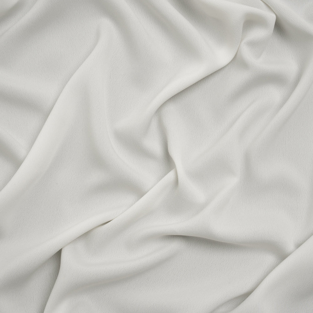Polyester Crepe de Chine - Off White - Designer Deadstock Polyester Crepe de Chine - Off White - Designer Deadstock