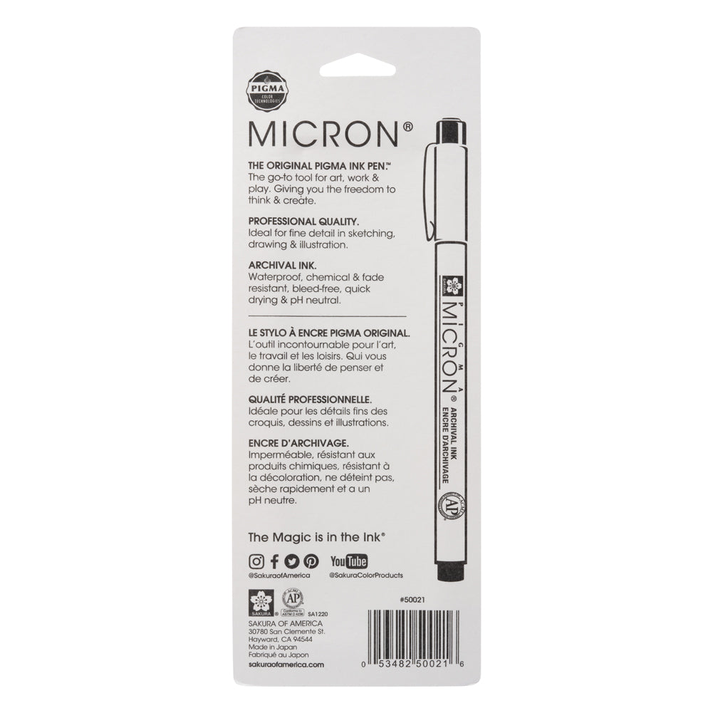 Sakura Pigma Micron Pen Set - Black, Size 03/.35mm - 3pc Sakura Pigma Micron Pen Set - Black, Size 03/.35mm - 3pc