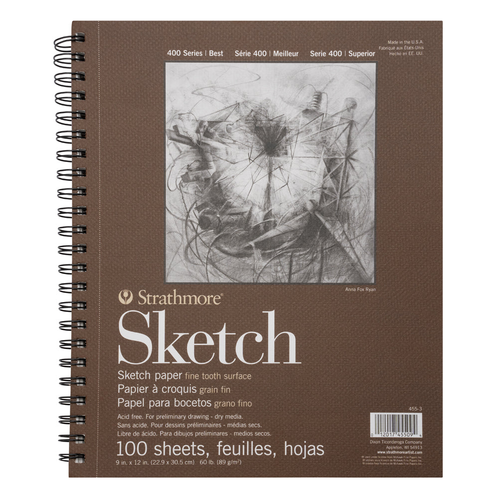 Strathmore 400 Series Spiral Sketchbook, Micro Perforated - 100 Sheets, 60lb - 9" x 12" Strathmore 400 Series Spiral Sketchbook, Micro Perforated - 100 Sheets, 60lb - 9" x 12"