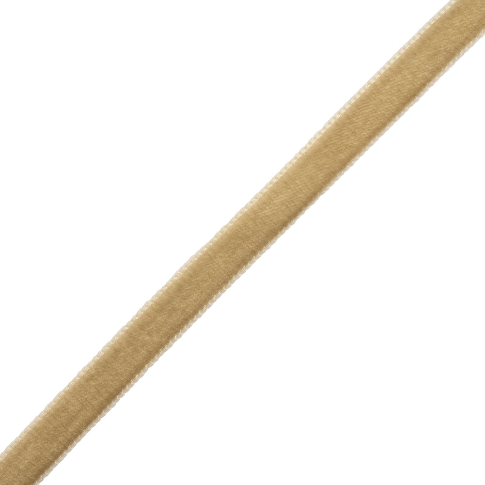 Velvet Ribbon Single Faced - 0.375" - Beige Velvet Ribbon Single Faced - 0.375" - Beige
