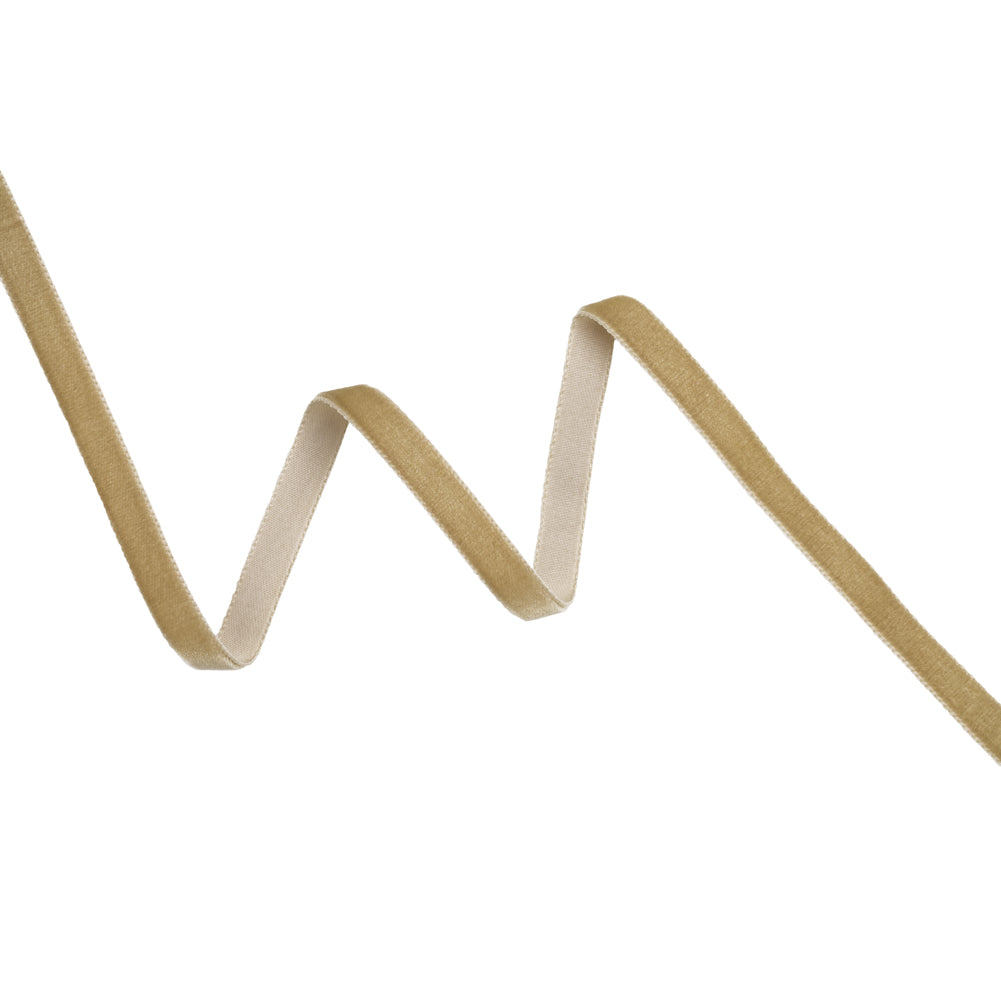 Velvet Ribbon Single Faced - 0.375" - Beige Velvet Ribbon Single Faced - 0.375" - Beige