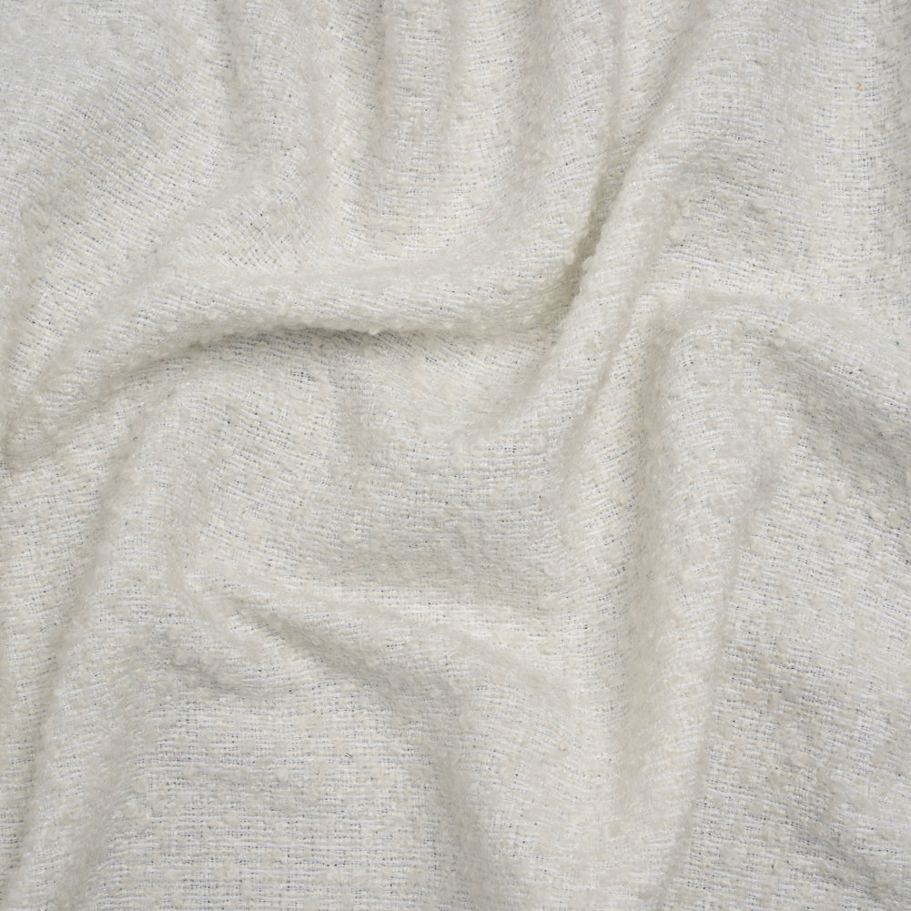 Wool Blend Boucle - White - Deadstock Wool Blend Boucle - White - Deadstock